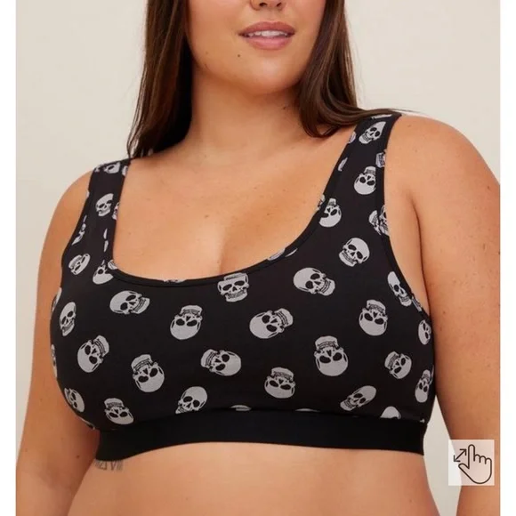TORRID unlined cotton scoop neck bralette - Picture 1 of 4